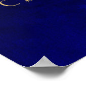 Poster de bienvenue Royal Blue and Gold Birthday 1 (Coin)