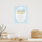Poster de bienvenue sur le Baby shower des animaux (Cuisine)
