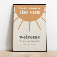 Poster de bienvenue Vintage de Little Ray of Sunsh