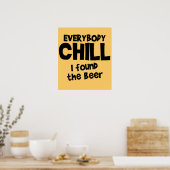 Poster de bière Chill 24,95 $ (Cuisine)