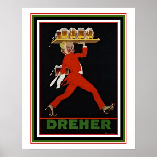 Poster de bière Dreher 16 x 20 (Devant)