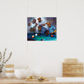 Poster de billard pour chiens (Cuisine)