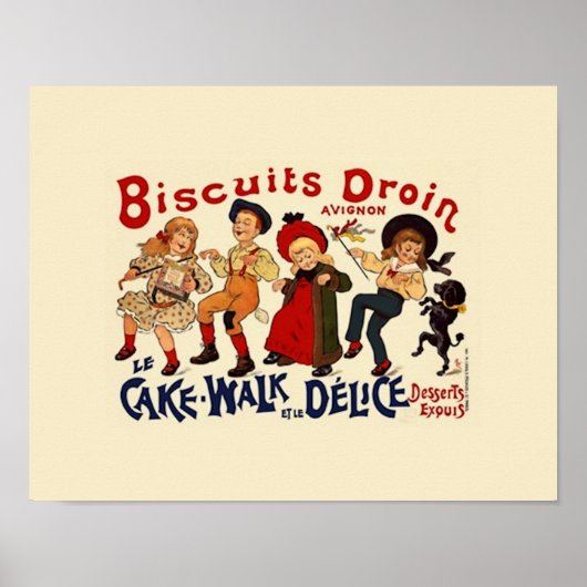 Poster de biscuit français vintage (Devant)