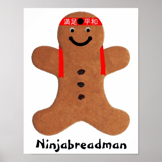 Poster de biscuit Ninjabreadman (Devant)