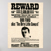 Poster de Bob Ford REWARD (Devant)