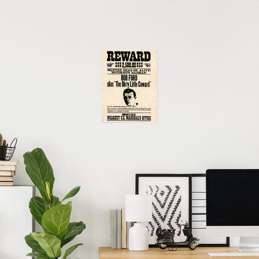 Poster de Bob Ford REWARD (Bureau à domicile)