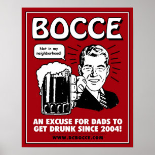 Poster de Bocce Dads - Rouge