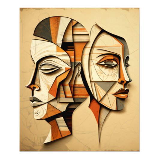 Poster de Bohemian Line Art Couple (Devant)