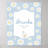 Poster de boisson Baby shower de soie Goose Boy (Devant)