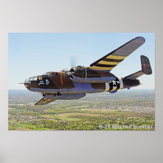 Poster de bombardier B-25 Mitchell (Devant)