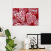 Poster de bonbons au coeur de sucre (Bureau à domicile)