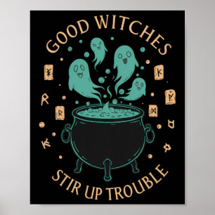 Poster De Bonnes Sorcières Remédient Aux Problèmes Hallow