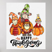 Poster de bons thanksgivings Gnomes (Devant)