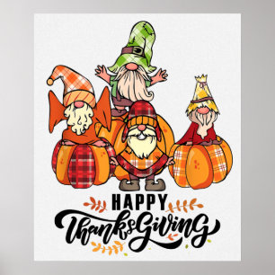 Poster de bons thanksgivings Gnomes