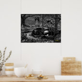 Poster de Boo Kitty Naps dans un cimetière (Cuisine)