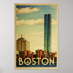 Poster de Boston Poster Vintage voyage Poster Harb