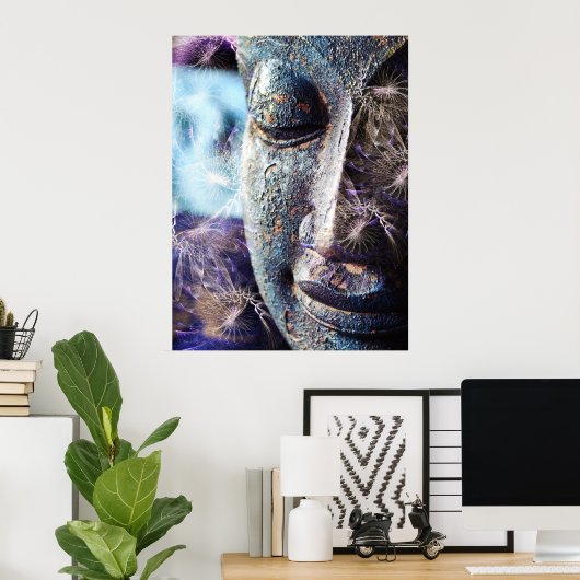Poster de bouddha fractal (Bureau à domicile)