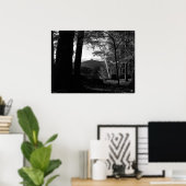 Poster de bouleau blanc dans un coucher de soleil (Bureau à domicile)