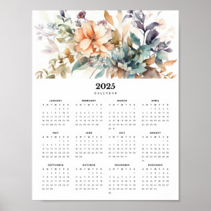 Poster de bouquet floral minimal 2025