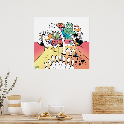 Poster de Bowling à dix broches du marais (Cuisine)