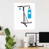 Poster de boxe de sac à poinçonnage (Bureau à domicile)