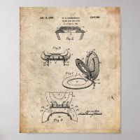 Poster de brevet de siège de toilette