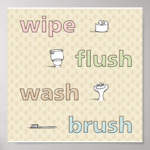 Poster de brosse à brosse à brosse