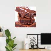 Poster de Brownie au chocolat Divinitement Décaden (Bureau à domicile)