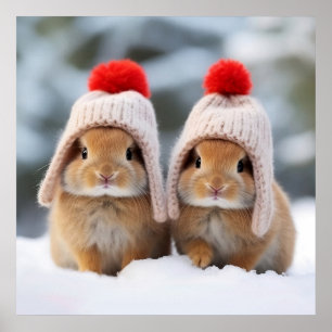 Poster de Bunnies Neige