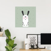 Poster de Bunny Cartoon pour enfants (Bureau à domicile)