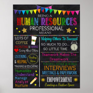 Poster de bureau professionnel des ressources huma