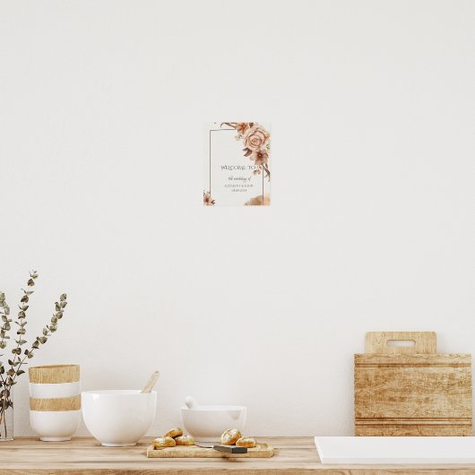 Poster de cadre de fleurs d'automne (Cuisine)