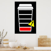 poster de café, basse caféine, ICONS, noir, (Cuisine)