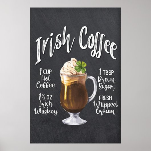 POSTER DE CAFÉ IRLANDAIS (Devant)