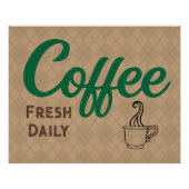 Poster de café rétro (Devant)