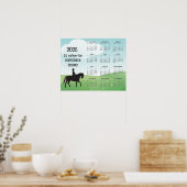 Poster de calendrier de randonnée équestre 2025 (Cuisine)
