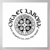 Poster de calligraphie St. Benedict (Devant)