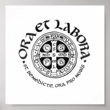 Poster de calligraphie St. Benedict