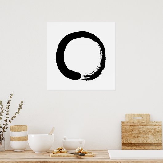 Poster de calligraphie zen Enso Circle (Cuisine)