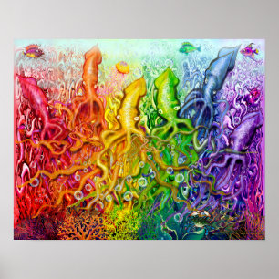 Poster de calmar arc-en-ciel