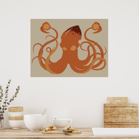 Poster de calmar géant Vector (Cuisine)