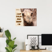 Poster de Camel amusant Gardez le calme et Hump On (Bureau à domicile)