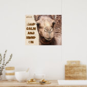 Poster de Camel amusant Gardez le calme et Hump On (Cuisine)