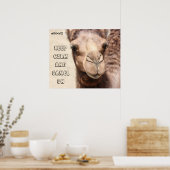 Poster de Camel amusant Gardez le calme et le cham (Cuisine)