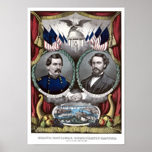 Poster de campagne McClellan et Pendleton (Devant)