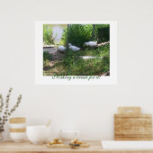 Poster de canards blancs sur une rampe (Cuisine)