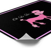 Poster de caniche rose (Coin)