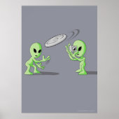 Poster de canulars Frisbee UFO Aliens (Devant)