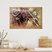 Poster de Cape Buffalo & Oxpeckers (Cuisine)