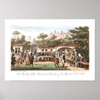 Poster de caricatures primées vintage Bowling